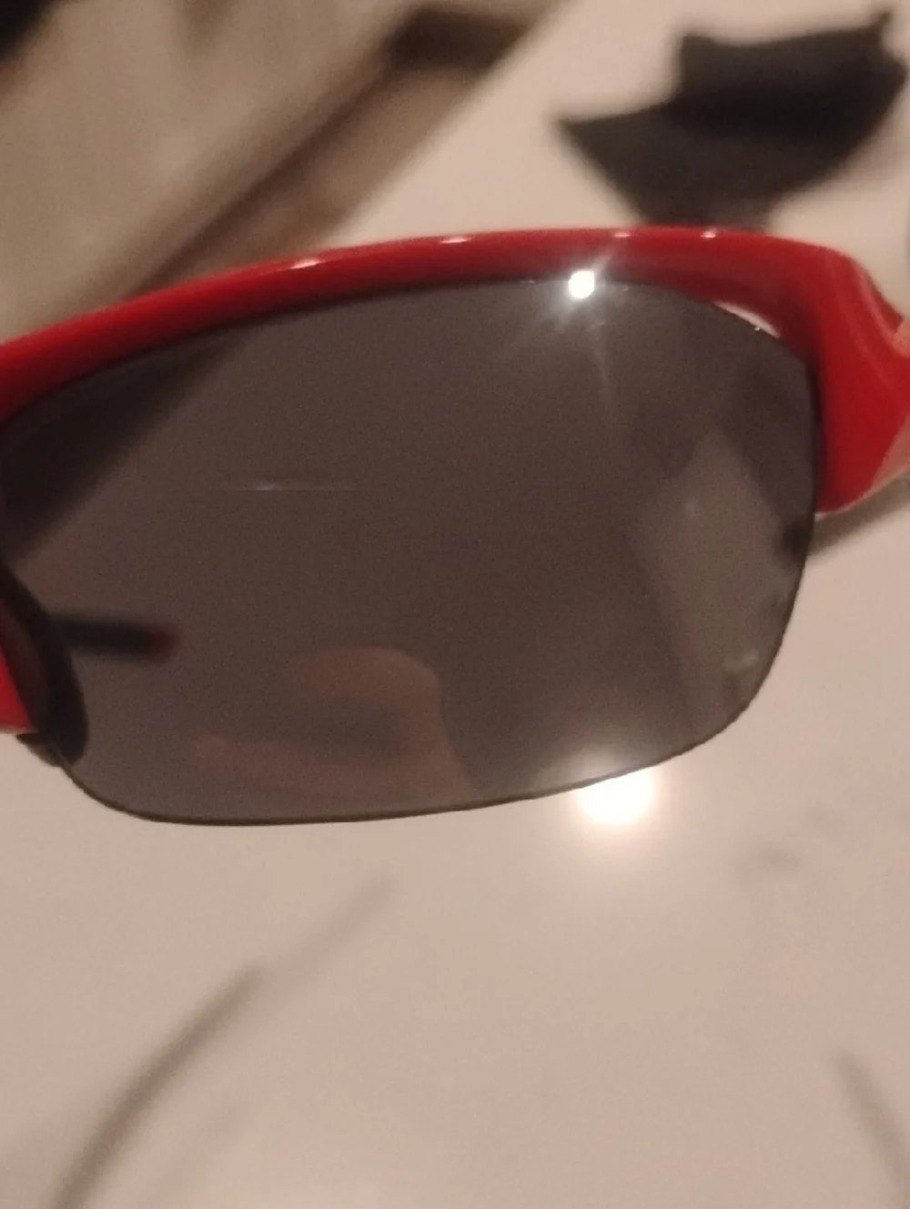 Oakley Red and Gray Flak Jacket Sport Sunglasses